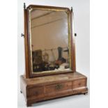 A 19th Century Mahogany Dressing Table Mirror with Three Drawers to Base, 37cm Wide
