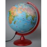 A Child's Illuminated Table Globe, 34cm High