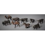 A Collection of Copper Patinated Metal, Zoo Animals