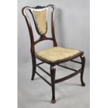 An Edwardian Mahogany Framed Ladies Nursing Chair with Vase Splat