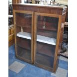 An Edwardian Mahogany Bookcase Top with Panelled Doors Having Applied Perspex Sheets, 106cm wide