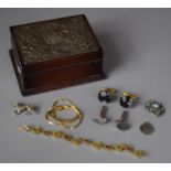 A Small Jewellery Box Containing Costume Jewellery