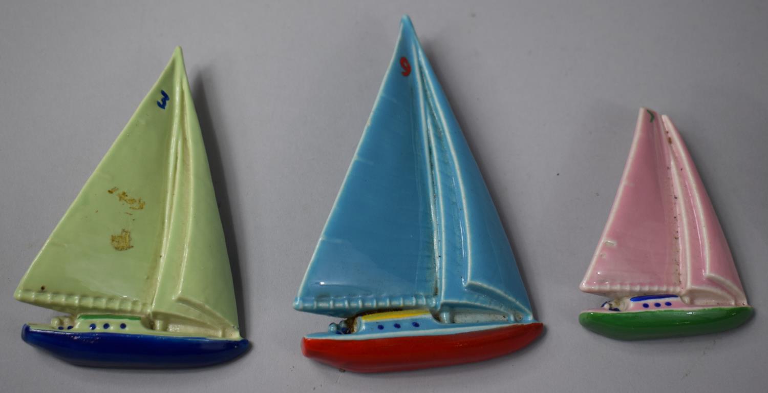 A Wade Novelty Figure of Prisoner with Ball and Chain Together with Three Sailing Yachts, One AF - Image 3 of 3