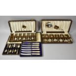 Four Sets of Cased Cutlery