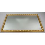 A Gilt Framed Rectangular Wall Mirror, 60cm Wide