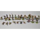 A Collection of Painted Metal Miniature Army Figures