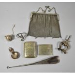 A Chainmail Purse, Combination Shoe Horn/Button Hook, Tea Caddy Spoon etc