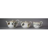 A Limoges Charles Field Haviland (CFH GDM) French Three Piece Aesthetic Pattern Teaset to Comprise