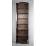 A Mid 20th Century Waterfall Bow Fronted Bookcase, 47cm wide