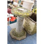 A Reconstituted Stone Circular Topped Stand, 60cm high