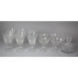 A Collection of Various Cut Glass to Include Wines, Champages, Liqueurs, Sherries etc