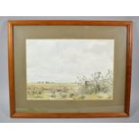 A Framed Watercolour Depicting Rural Scene, Signed Peter Gill 83, 33cm wide