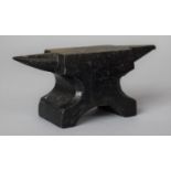 A Novelty Desktop Cast Iron Paperweight in the Form of a Blacksmiths Anvil, 10.5cm Long