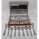 A Mid 20th Century Cooper Ludlam Canteen of Silver Plated Kings Pattern Cutlery Together with a Pair