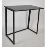 A Rectangular Modern Metal Framed Occasional Folding Table, 87cm long