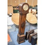 A Mid 20th Century Oak Grandmother Clock Case, No Movement