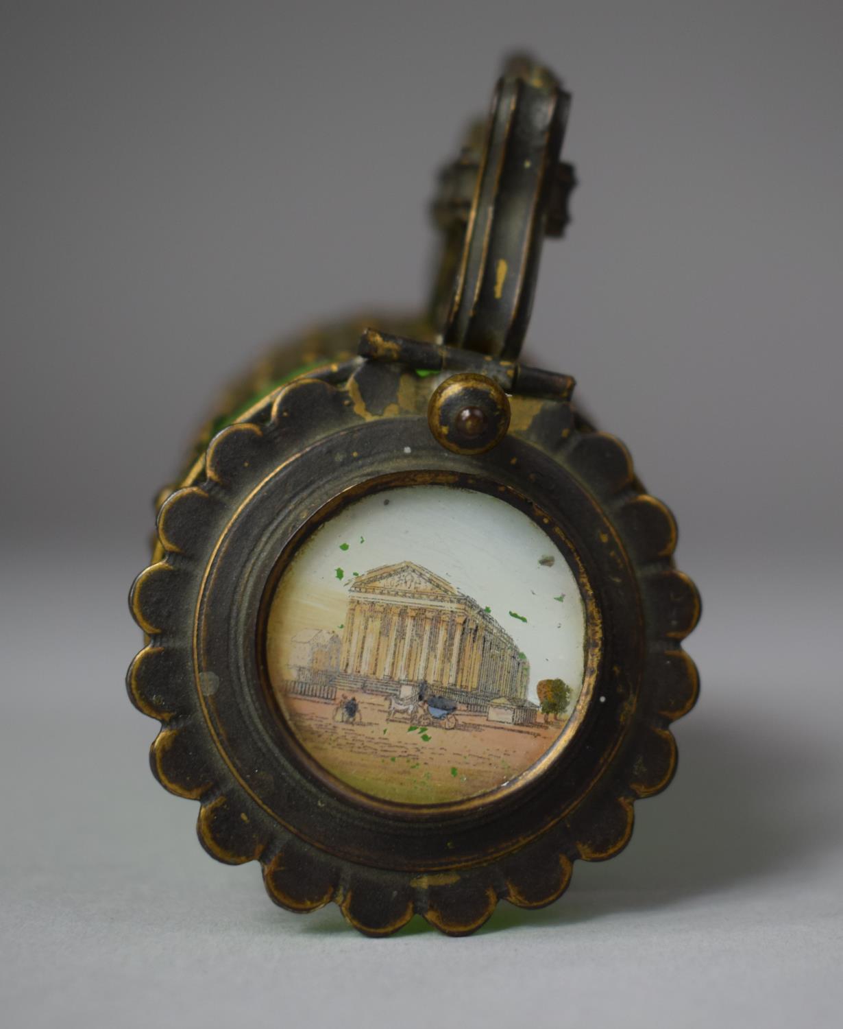 A Late 19th/Early 20th Century Grand Tour Souvenir in the Form of a Gilt Metal Mounted Glass - Image 7 of 7