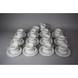 A Royal Standard Trend Pattern Teaset to Comprise Twelve Cups, Milk, Sugar, Twelve Saucer and Side