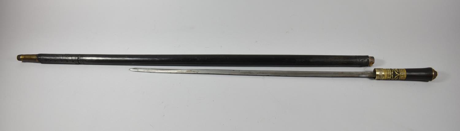 A Colonial Anglo Indian Cylindrical Sword Stick of Tapering Form, 90cm Long