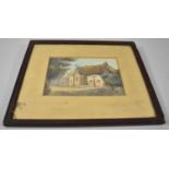 A Framed Watercolour Depicting Grappenhall in 1892, Signed Constance Broadbent, 18cm wide