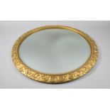 A Mid 20th Century Circular Gilt Framed Wall Mirror, 53cm Diameter