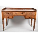 A 19th Century Mahogany Washstand with Centre Long Drawer Flanked by Two Smaller Drawers to the