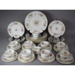 A Minton Marlow Pattern Party Dinner and Teaservice to Comprise Eight Large Plates, Six Small