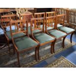 A Set of Eight Modern Velour Upholstered Dining Chairs
