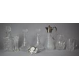 A Collection of Various Moulded and Cut Glassware to Include Spirit Decanter, Pait of Moulded