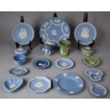 A Collection of Fifteen Pieces of Wedgwood Jasperware to Include Plates, Trinket Dishes, Lidded