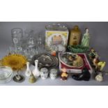 Two Boxes Containing Ceramics and Glassware to Include Figural and Animal Ornaments, Egg Coddlers,