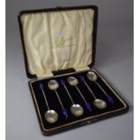 A Cased Set of Six Silver Coffee Bean Spoons, Birmingham 1928