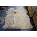 Two Sheepskin Rugs