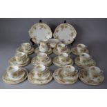 An Edwardian Royal Doulton Floral Pattern Teaset to Comprise Two Cake Plates, Twelve Side Plates,