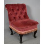 A Mid 20th Century Buttoned Upholstered Ladies Nursing Chair