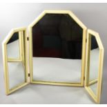 A Vintage Cream Framed Dressing Table Mirror, 59cm high