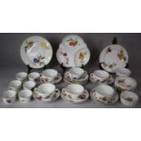 A Collection of Royal Worcester Evesham Pattern Dinnerwares to Include Six Two Handled Soup Bowls,