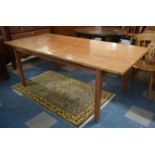 A 1960's Large Rectangular Teak Dining Table, 206x90cm