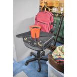 A Christmas Tree Holder, Knapsack Picnic Set, Combination Lock Briefcase and a Typist Swivel Chair