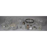 A Collection of Various Glassware to include Water Jugs, Biscuit Barrel, Rose Bowls to include