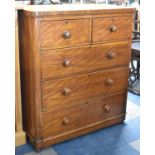 A Late Victorian/Edwardian Satinwood Bedroom Chest of Two Short and Three Long Drawers, 100cm wide