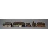 A Collection of Five Brian Dollimore Shire Lane Miniature Cottages