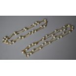Two Strings of Pearls with 9ct Spacers, Total Weight 56.8g