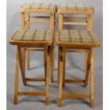 Two Vintage Stools and Two Folding Stools