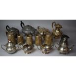 A Collection of Various Silver Plated and Metal Teawares to include Sugar Bowl, Teapots, Coffee Pot,