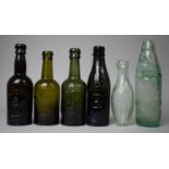A Collection of Vintage Bottles, Marble Stop Bottle etc