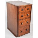 A Late 19th Century Mahogany Four Drawer Bedside Cabinet, 39cm wide