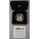 A Cased Silver Proof £5 Coin, 2000 Millennium