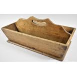 A 19th Century Two Division Knife or Cutlery Box, 44cm Long