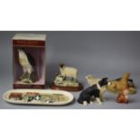 A Collection of Various Animal Ornaments to include Boxed Royal Doulton Whyte and Mackay Scotch